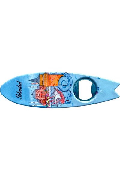 GALATA GIFT Magnet pentru deschizător de sticle în formă de pește cu tematică Istanbul - Deschizător de sifon, de sifon și de frigider