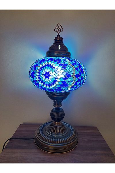 NiceandBonita 57 cm Large Size Mosaic - Lampshade Turkish Lamp Handmade