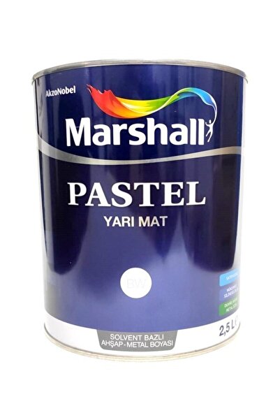 Marshall Pastel Yağlı Boya Beyaz 0,75/2.5lt Sentetik Yarı Mat Ahşap Ve Metal Boyası