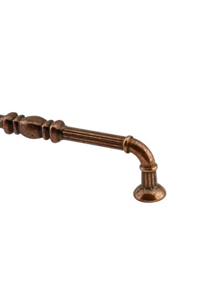 Badem10 Buket Eskitme Antik Bakır (128 MM-12.8 CM) Metal Mobilya Mutfak Çekmece Dolap Kulpu Kulbu Kulpları