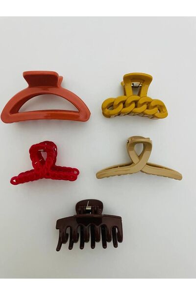 GALATA GIFT مجموعة إبزيم مزلاج من خمس قطع، إبزيم عصري بألوان وأشكال مختلفة