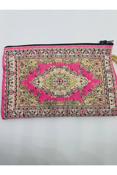 GALATA GIFT Women's Medium Size Wallet - Stylish, Zippered, Lined, Rug Patterned Coin Wallet 15x10
