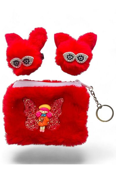 GALATA GIFT Color Matching Coin Purse, Keychain Wallet and Two Buckles Set for Girls