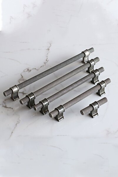 Badem10 Hisar Antique Argintiu Metal 160 Mm Zimțat Mobilier Bucătărie Sertar Dulap Mâner Mâner