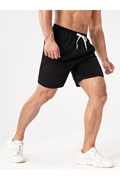 Altamira Erkek Siyah Running Baskılı Şort
