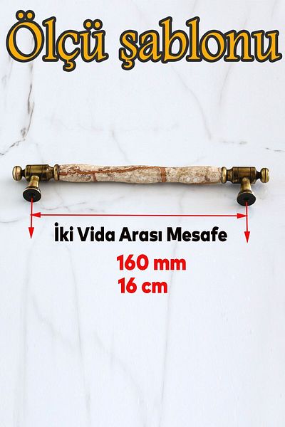 Badem10 Afrodisyas (PREMIUM) Porțelan real anticat cafea antică 160 mm Mobilier mâner dulap bucătărie