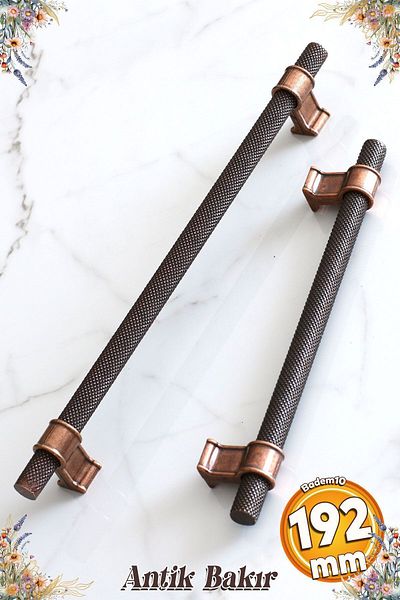 Badem10 Hisar Antique Cupru Metal 192 Mm-19.2 Cm Mobilier Bucătărie Sertar Dulap Mâner Mâner