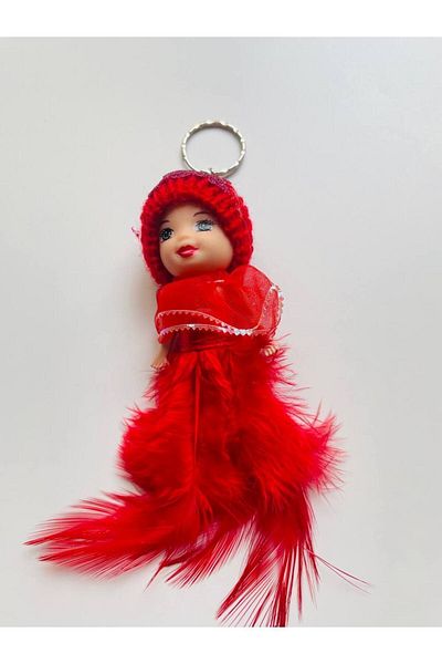 GALATA GIFT 13cm Cute Furry Bag Ornament - Keychain with Baby