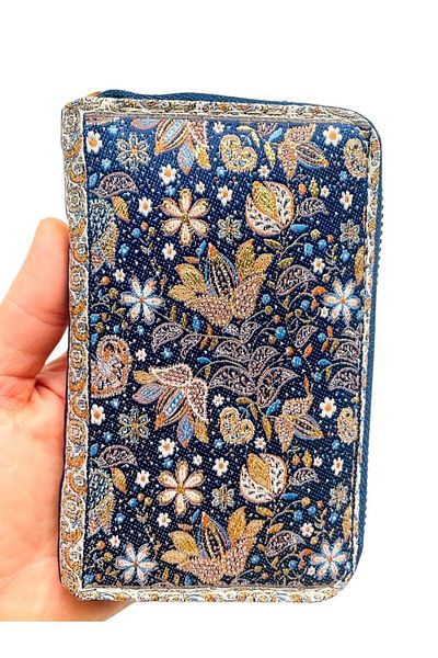 GALATA GIFT Επιχρυσωμένο, Γυναικείο Πορτοφόλι με Φερμουάρ, Πορτοφόλι Πορτοφόλι με Δύο Θέσεις Κάρτας για Κέρματα, 14*9cm