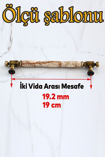 Badem10 Afrodisyas (PREMIUM) Porțelan real anticat cafea antică 192 mm Mobilier mâner dulap bucătărie