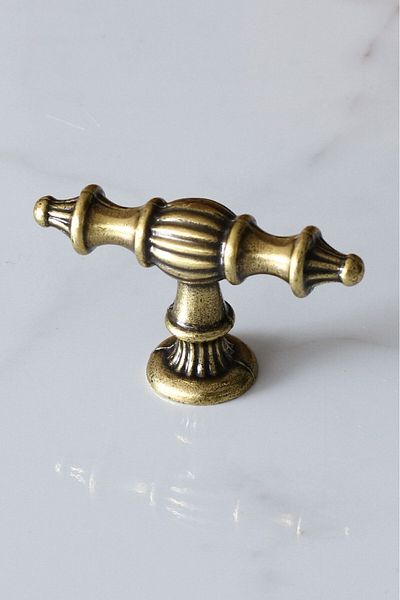 Badem10 Mobilier din metal antic cu nasturi galbeni Şehzade - Dulap cu sertar de bucătărie și mâner