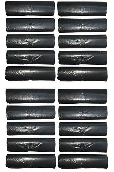 EYMARMARKET Black King Size Garbage Bag 75x90 cm 10 Rolls 20 Packs (200 Pieces)