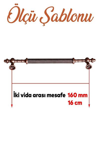 Badem10 Lemn de molid antic cupru antic metal 160 mm mobilier bucătărie sertar dulap dulap mâner mâner