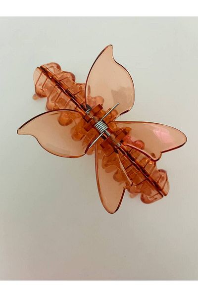 GALATA GIFT Transparent, Dimensiune Mare Închizătoare Fluture 11 cm, Noua Generație de Agrafă de Păr