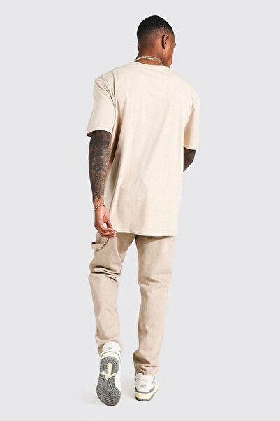 Altamira Ανδρικό μπλουζάκι Oversize σε μπεζ Valencia με στάμπα