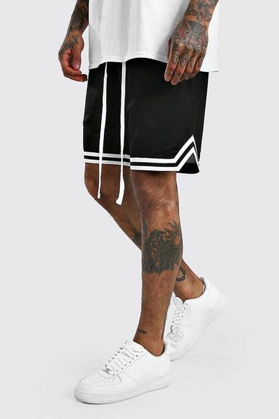 Altamira Ανδρικό μαύρο oversize σορτς με ρίγες