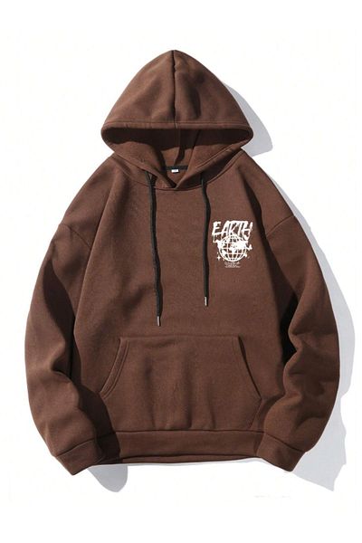 Altamira Φούτερ με κουκούλα Unisex Brown Earth με στάμπα
