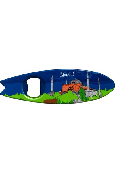 GALATA GIFT Magnet pentru deschizător de sticle în formă de pește cu tematică Istanbul - Deschizător de sifon, de sifon și de frigider