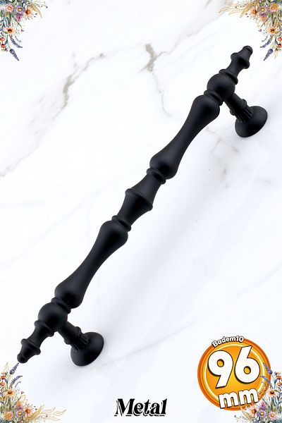 Badem10 Mâner Nilay din metal negru 96 mm-9,6 cm Mobilier Bucătărie Sertar Dulap Dulap Mânere Mâner Mâner Negru