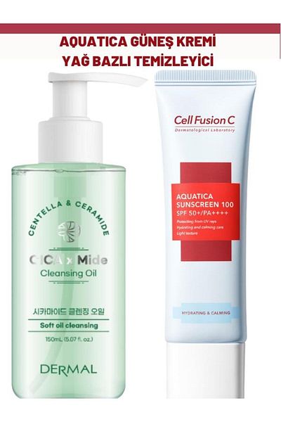 Cell Fusion C Aquatica High Protective Sunscreen and Dermal Oil All Skin Types Cleanser