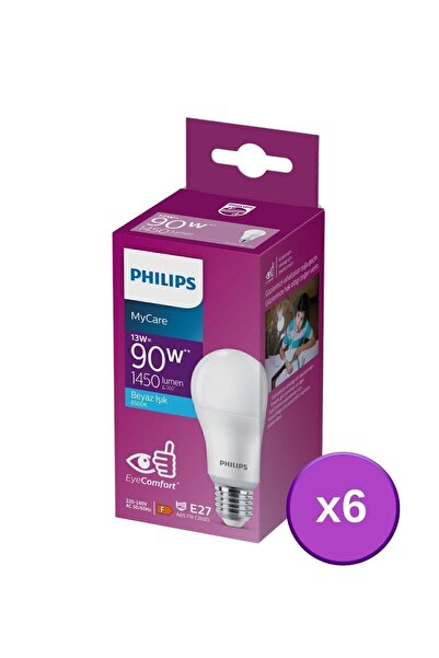 Philips Led 13w Ampul 6500k Beyaz Işık 6lı