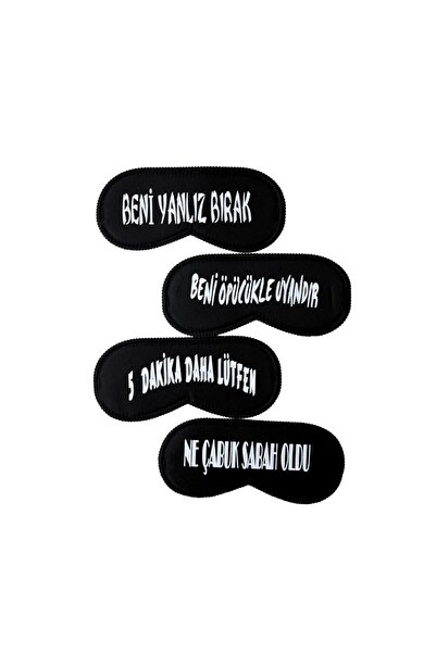 Lesvip's Yazılı Uyku Maskesi Göz Bandı 4 Adet