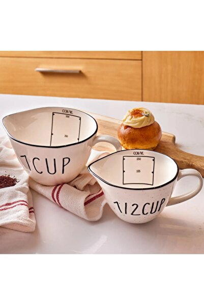 ARA 2-Pack Ceramic Measuring Cup 250 Ml/500Ml