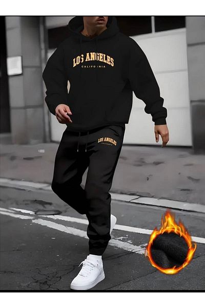 NO 601 Σετ ανδρικών φούτερ με στάμπα Losangeles California