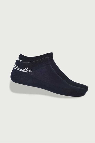 UCLA Adelıta Unisex Navy Blue Ballerina Jacquard Socks Set of 2