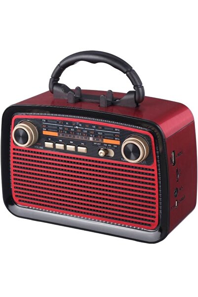 JUNGLEE Bluetooth Hoparlör Nostaljik Radyo Fenerli Şarjlı Speaker Sd kart Usb...