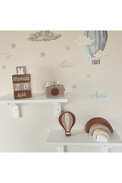 Yoyowoods Isimli Anı Küpü Seti-waldorf Gökkuşağı- Ahşap Araba Dekor