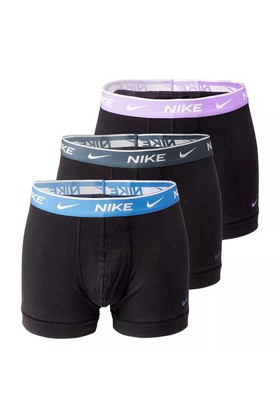 Nike Men's Nike Brand Logo Elastic Band Black Boxer Suitable for Daily Use 0000ke1008-hwh