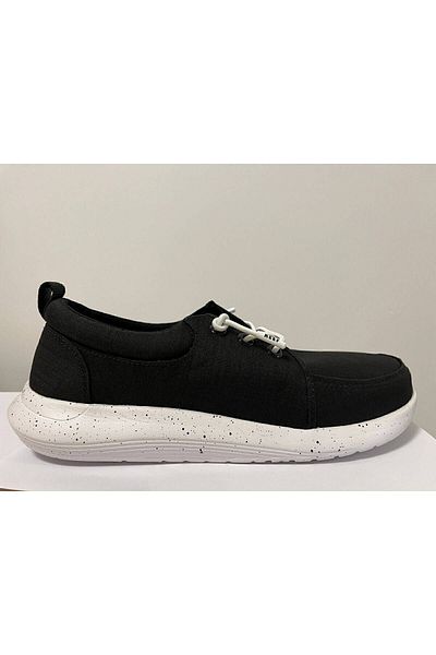 Reef Stil sustenabil pentru bărbați, prietenos cu apa - Moale și susținător Bază confortabilă Logo marca Blac