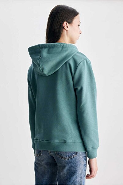 UCLA Γυναικείο φούτερ Riley Green Hooded Embroidered Sharded Standard Fit