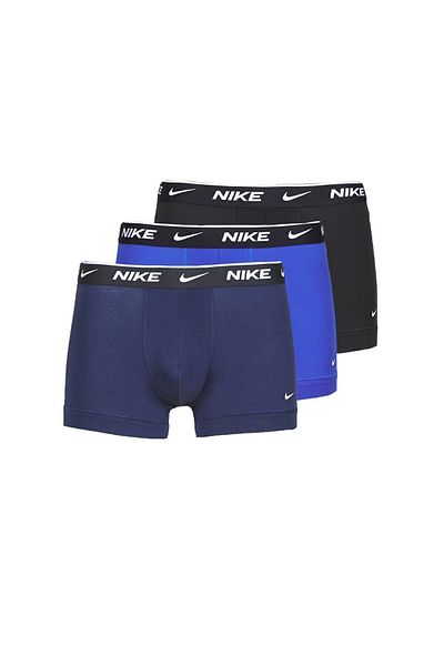 Nike Men's Nike Brand Logo Elastic Band Black-blue-navy blue Boxer Suitable for Daily Use 0000ke1008-9