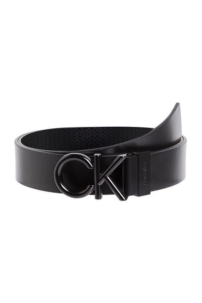Calvin Klein Men's Buckle Brand Logo Leather Stylish Design Black Belt Suitable for Daily Use K50k511358-beh