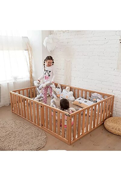 Özgök Tarım ÖZGÖK TARIM Unisex Montessori Bebek Ve Çocuk Karyolası Doğal Ahşa...