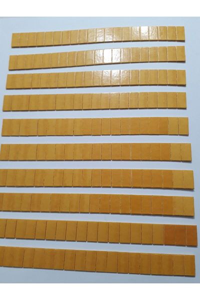 MİNAY HOME Double Sided Tape 10 Pieces ( Strip ) (20mm X 7mm 200 Pieces)