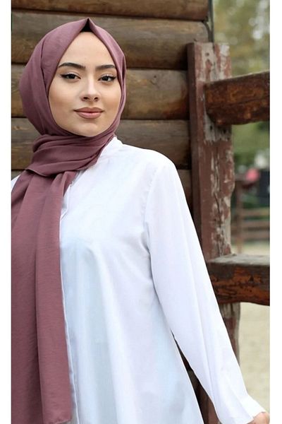 Organic Hijab Cotton Crash Jazz Shawl Model -εικ