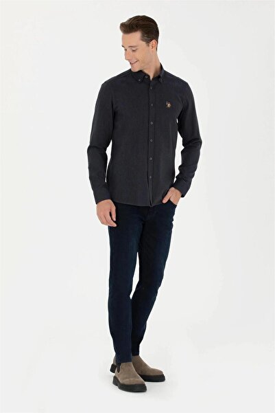 U.S. Polo Assn. Férfi sötétkék hosszú ujjú alaping TELİFSU BUTİKHOME