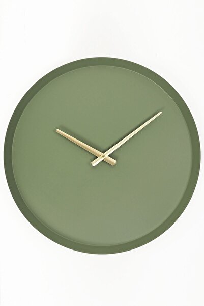Artepera Earthy Metal Yeşil Duvar Saati - Dekoratif Duvar Saatleri - Ev Ofis Dekorasyonu - Aps111