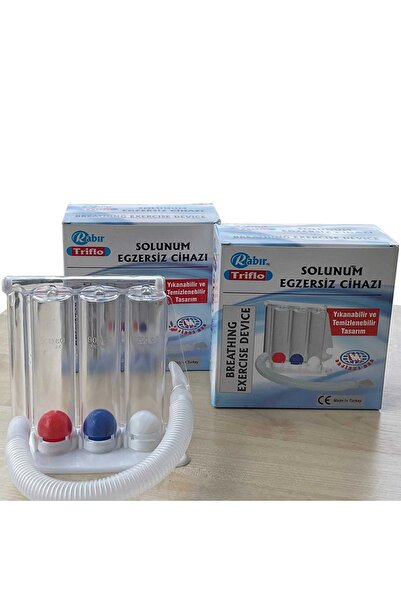Genel Markalar RABIR Triflo Solunum Egzersiz Cihazı 3 Top Üfleme Topu Nefes Egzersizi Kutulu
