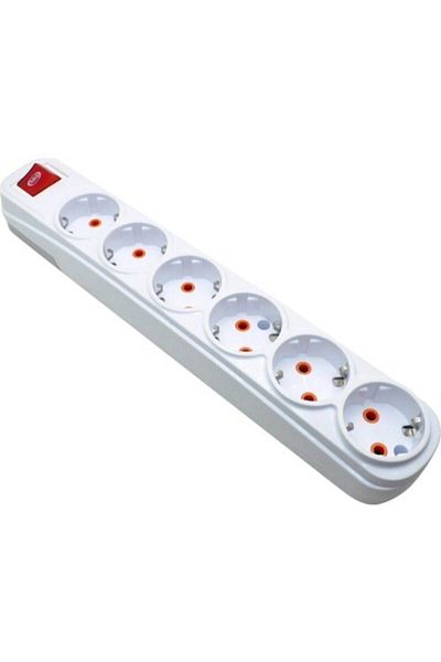Ars 6-Piece Grounded Terminal Block Switched Group Socket H.G. (Flame Resistant)