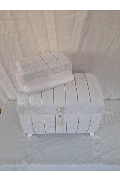 ÖzkınaEvi 2 Li Çeyiz Sandığı Krem Renk