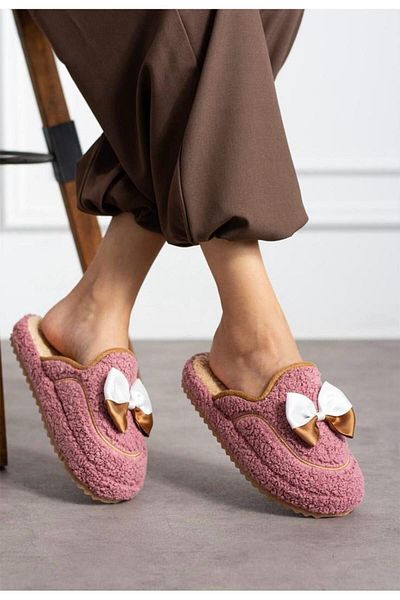 StWenn 4 Seasons Winter Ribbon Non-Slip Sole Women's House Slippers