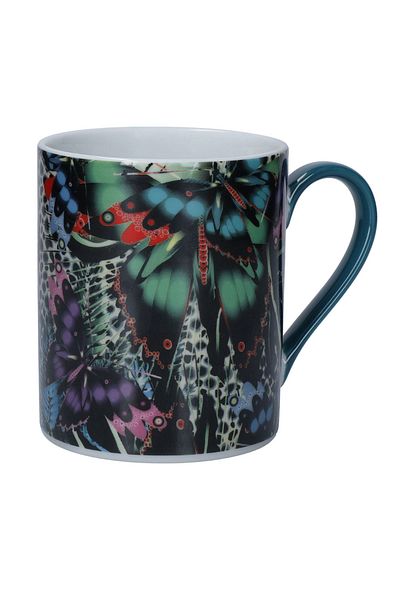 MIKASA Mksamugbfly Sarah Arnett Porcelain 300ml Flat Sided Mug Butterfly