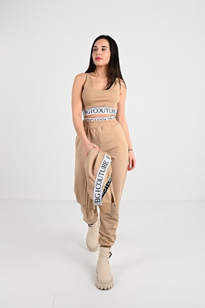 Koza Butik طقم بدلة رياضية نسائية مكونة من 3 قطع بطبعة مطاطية 3961-24