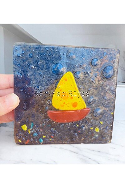 RENK YAPI RÜYASI Cam Banyo Gideri Kapatıcısı, 12*12, Dekoratif Süzgeç Kapağı,...