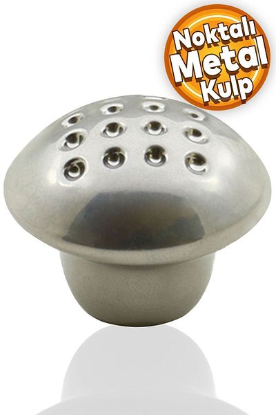 Badem10 Mobilier cu butoane ciuperci cu puncte rotunde - mânere pentru sertar și dulap de bucătărie din metal cromat