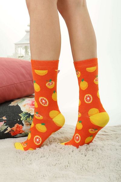 Socks Tunnel Оранжеви шарени шарени чорапи